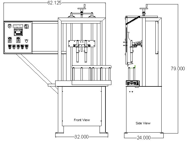 Fully Automatic Positive Displacement Bag Filler by Packaging Dynamics, Ltd. - Manufacturer of Automatic & Semi-Automatic Liquid fillers, Conveyors, Unscramblers, Accumulators, and Custom Designed Packaging machinery & nozzles for liquids.